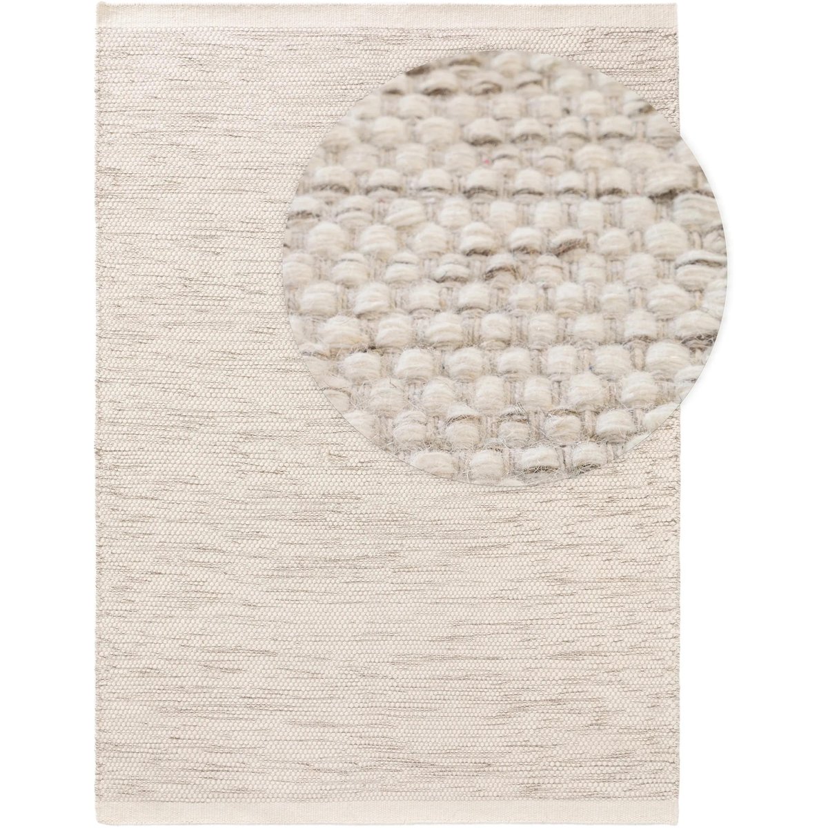 Tapis de laine tissé main ROCCO crème, BENUTA