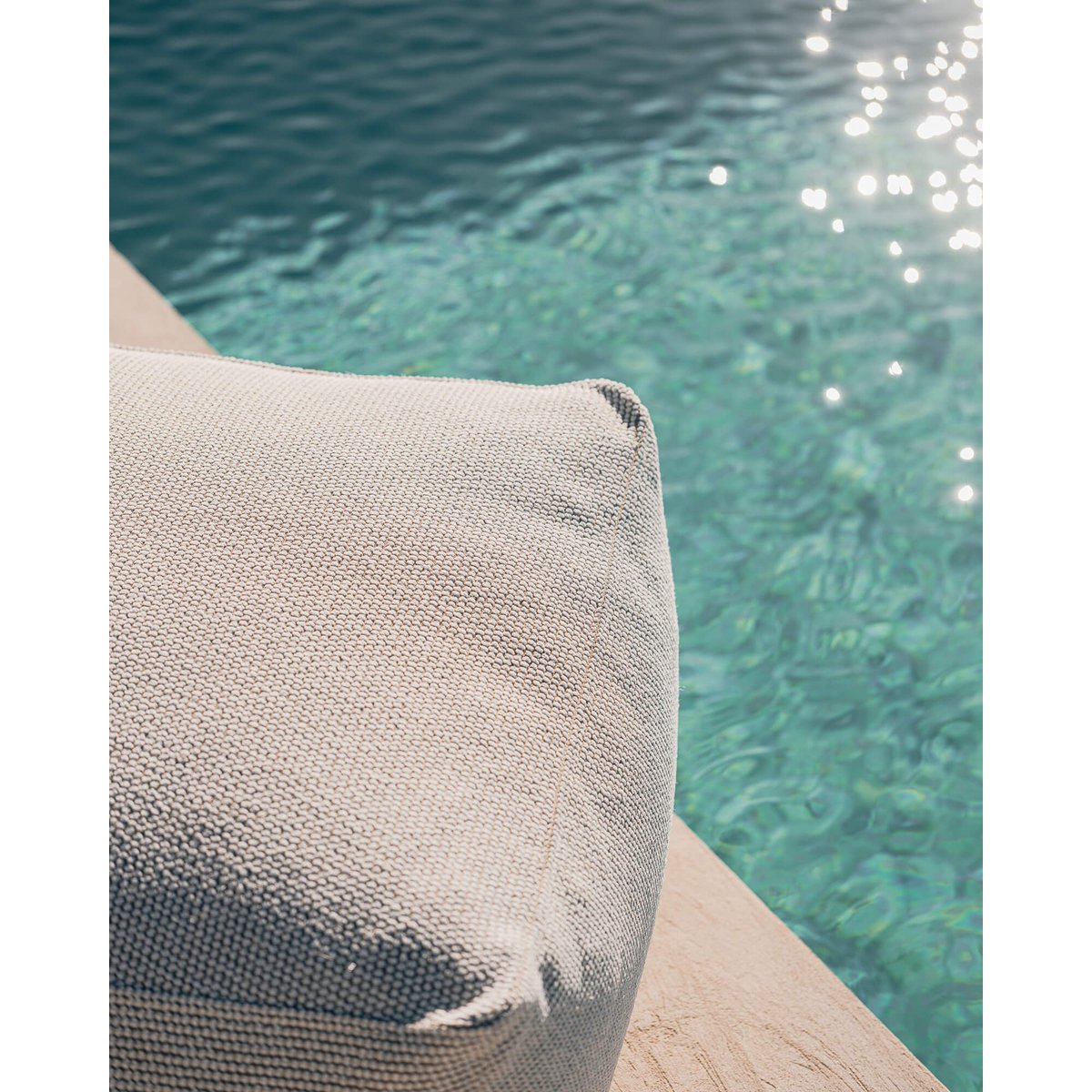 Pouf Keno Outdoor beige lait, NOO.MA