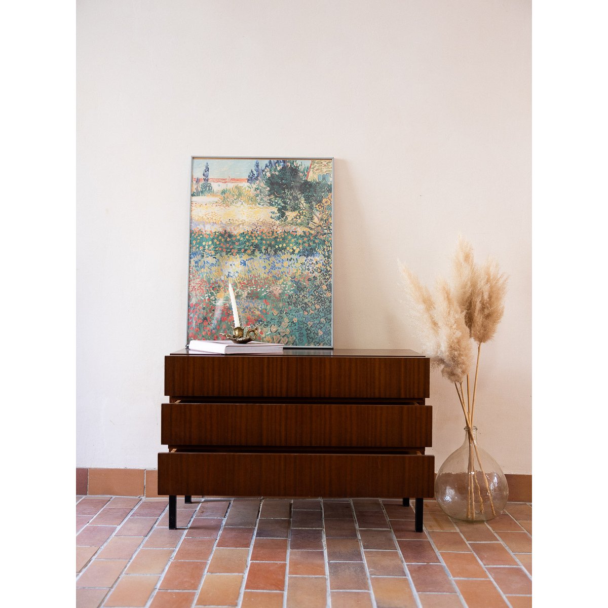 Sublime commode Olga N°1075 - Bon état bois foncé, DEBONGOUT