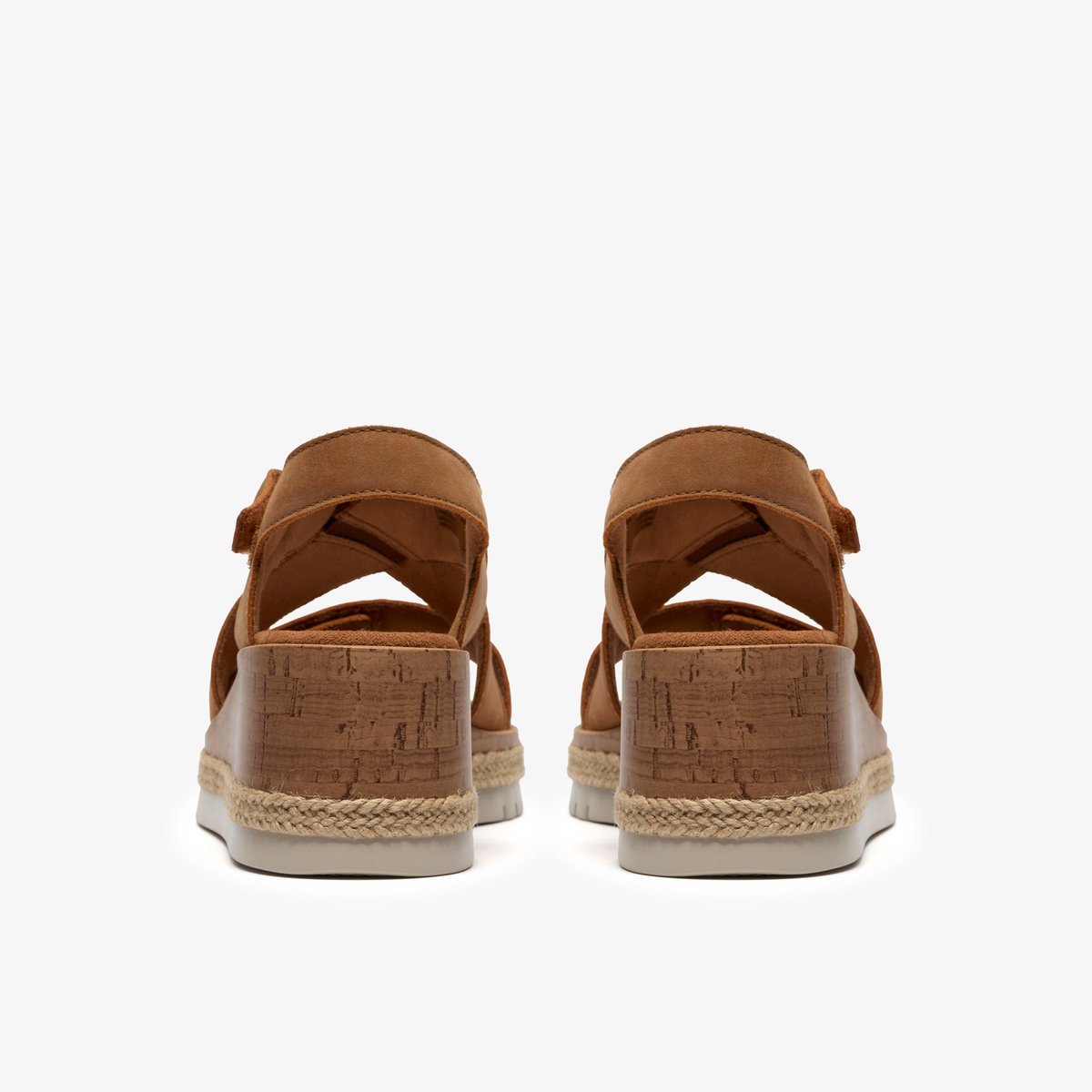 Sandales spartiates Nubuck KIDIKI SUN beige fonce, CLARKS
