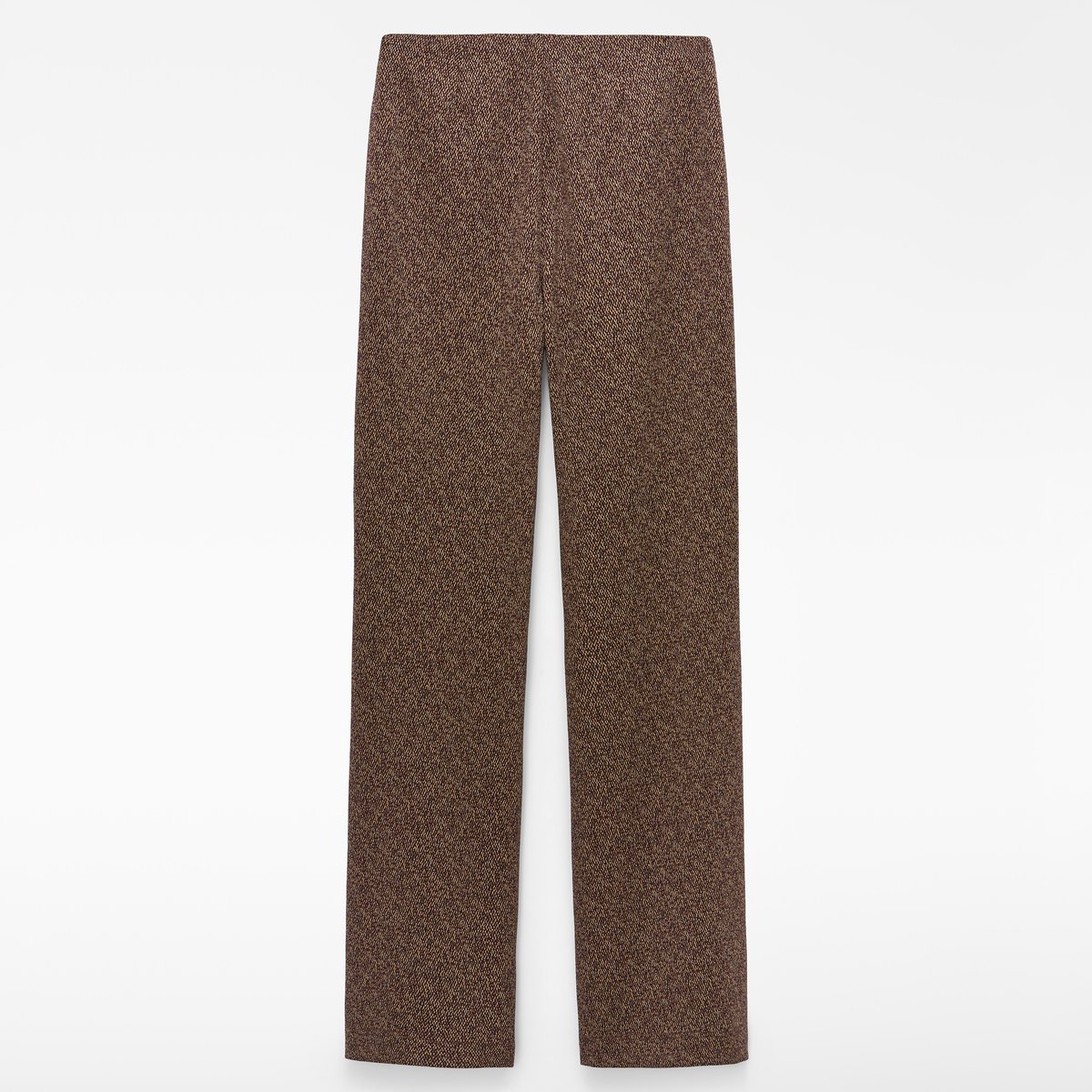 Pantalon flare en tissu chiné grenat/marron, ADOLFO DOMINGUEZ