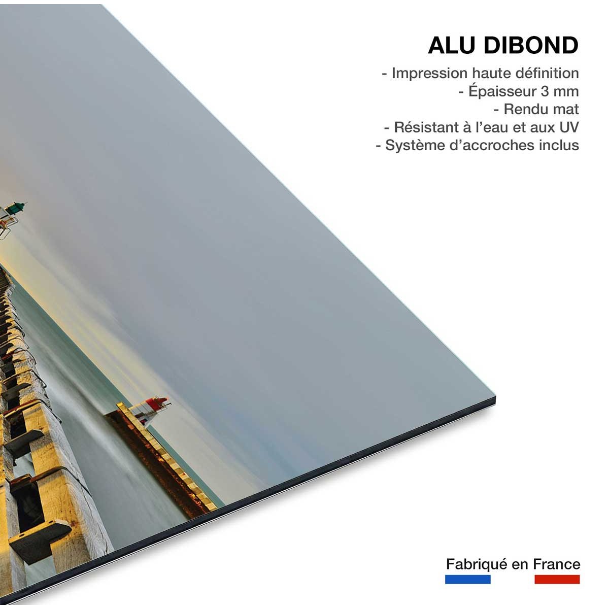 Tableau capbreton glassy sous estacade tableau alu dibond, HEXOA