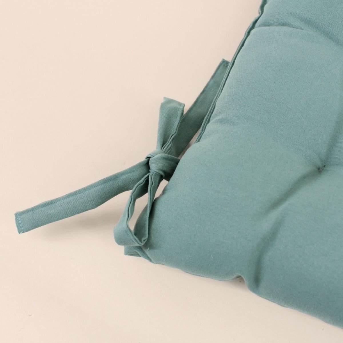 Lot de 4 galettes de chaise 40x40cm vert, ORNAMI