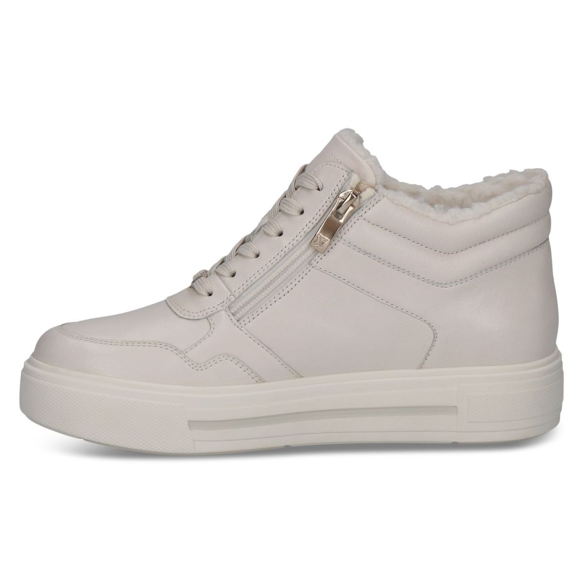 Bottine en cuir blanc pistache, CAPRICE