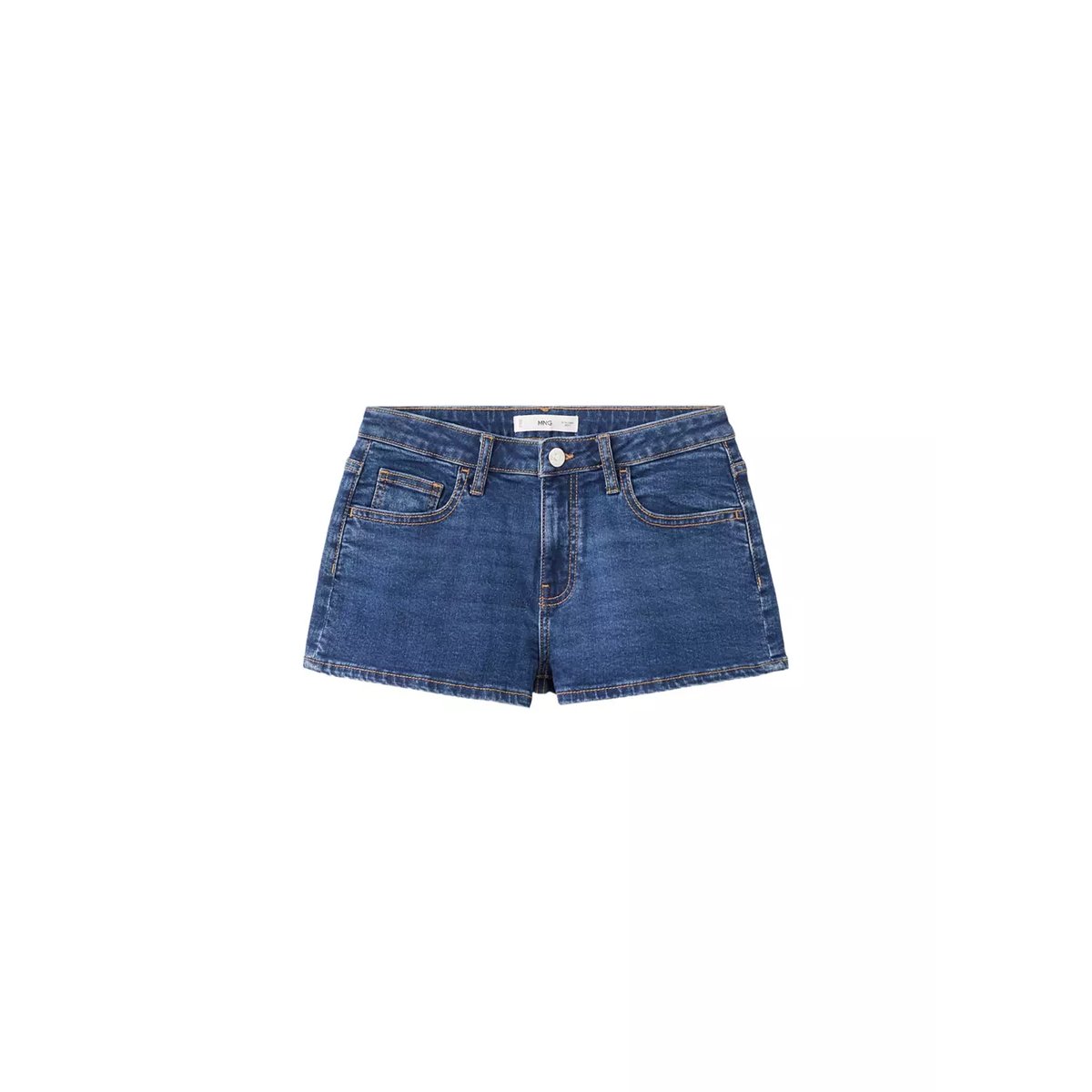 Mini short taille basse bleu foncé, MANGO TEEN