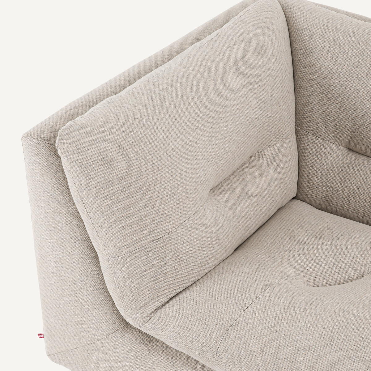 Angle 90° modulable en tweedé, GIULIANO naturel/gris clair, AM.PM