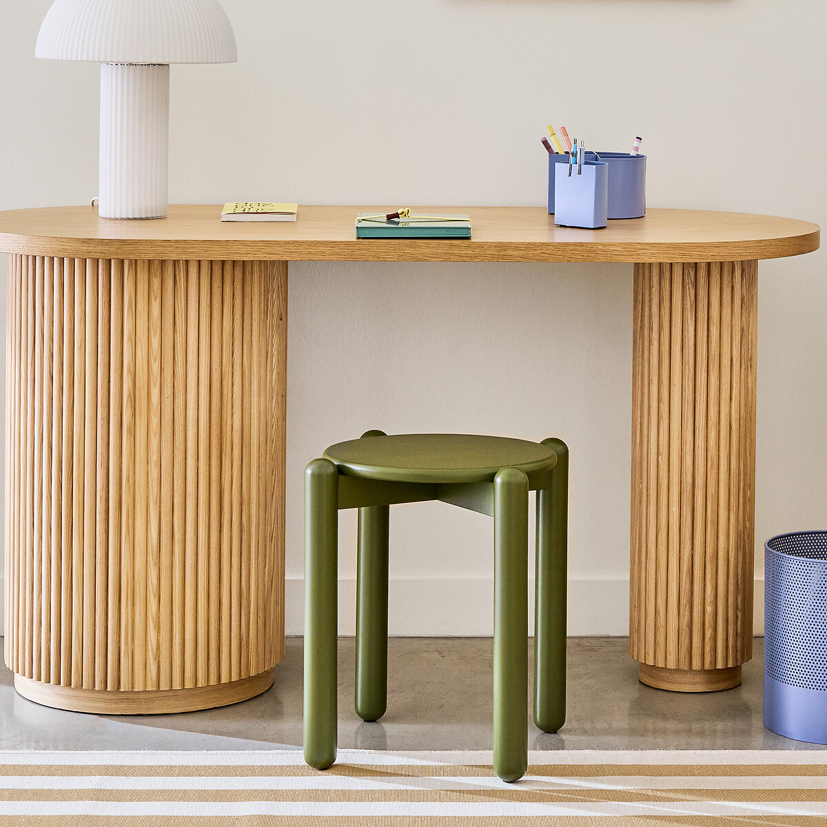Taburete de haya maciza pintada, Coloquo verde, LA REDOUTE INTERIEURS