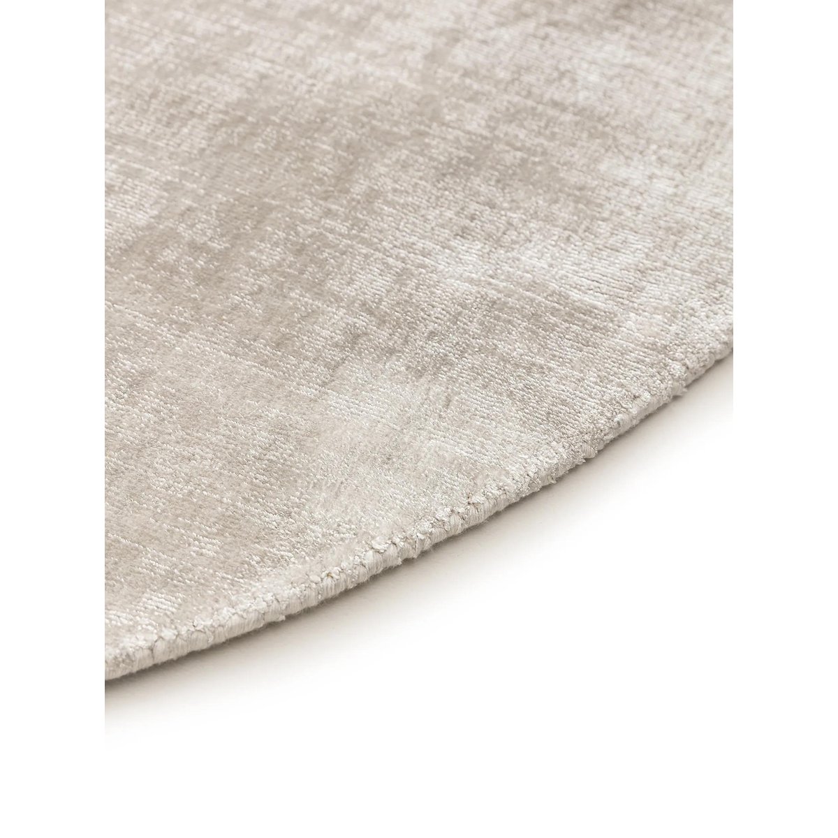 Tapis rond en viscose Ovale tissé main NOVA gris clair, BENUTA 