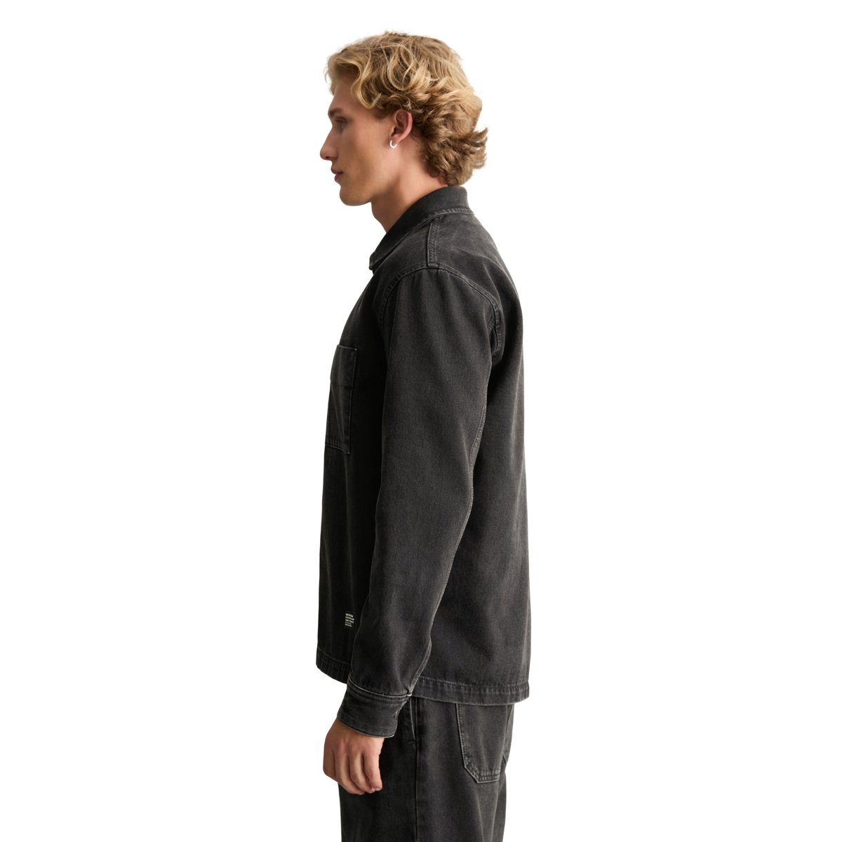Surchemise en denim, coupe classique en pur coton biologique noir, MARC O’POLO DENIM