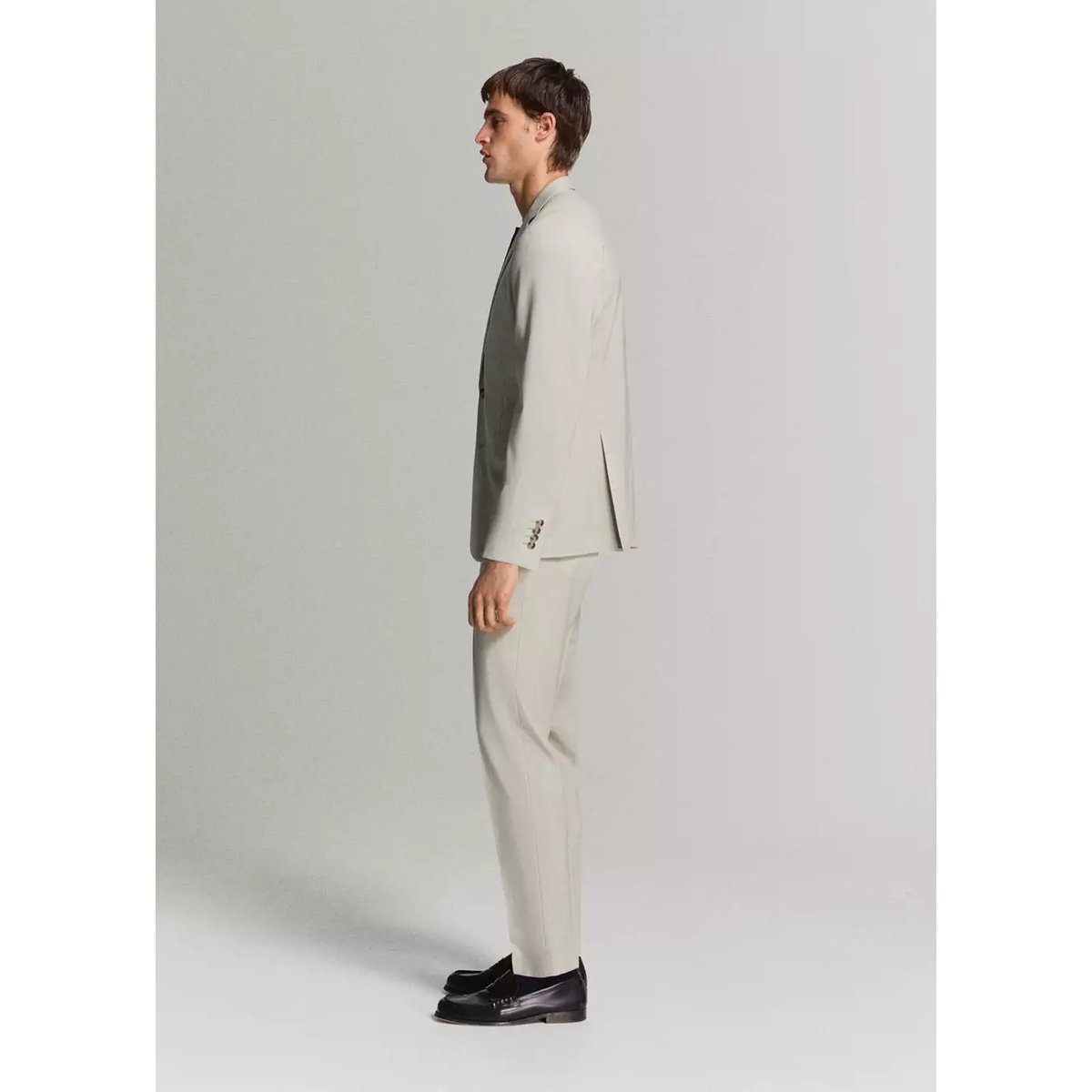 Pantalon costume Turín 100 % laine beige, MANGO MAN
