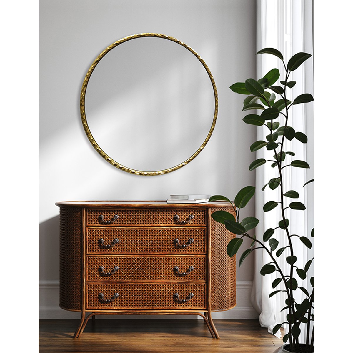 Miroir rond 80cm or, EMDE
