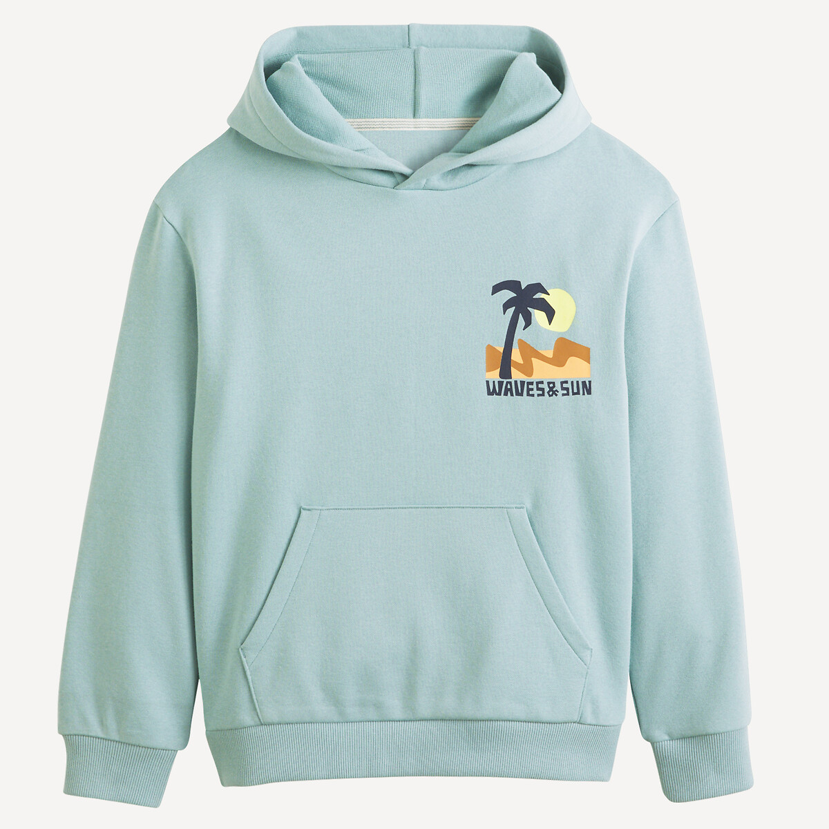 Palm Tree Print Hoodie blue, LA REDOUTE COLLECTIONS
