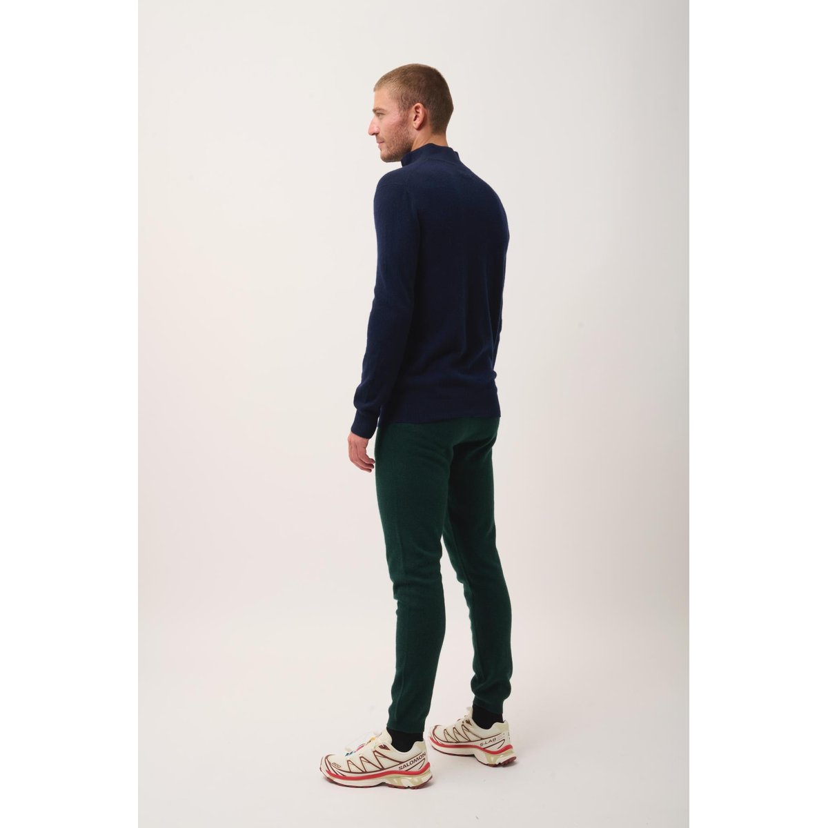 Pull Camionneur Navy Bradley bleu foncé, JUST CASHMERE