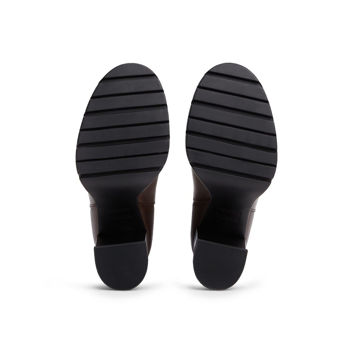 Bottines en cuir à hauts talons marron, TOMMY HILFIGER