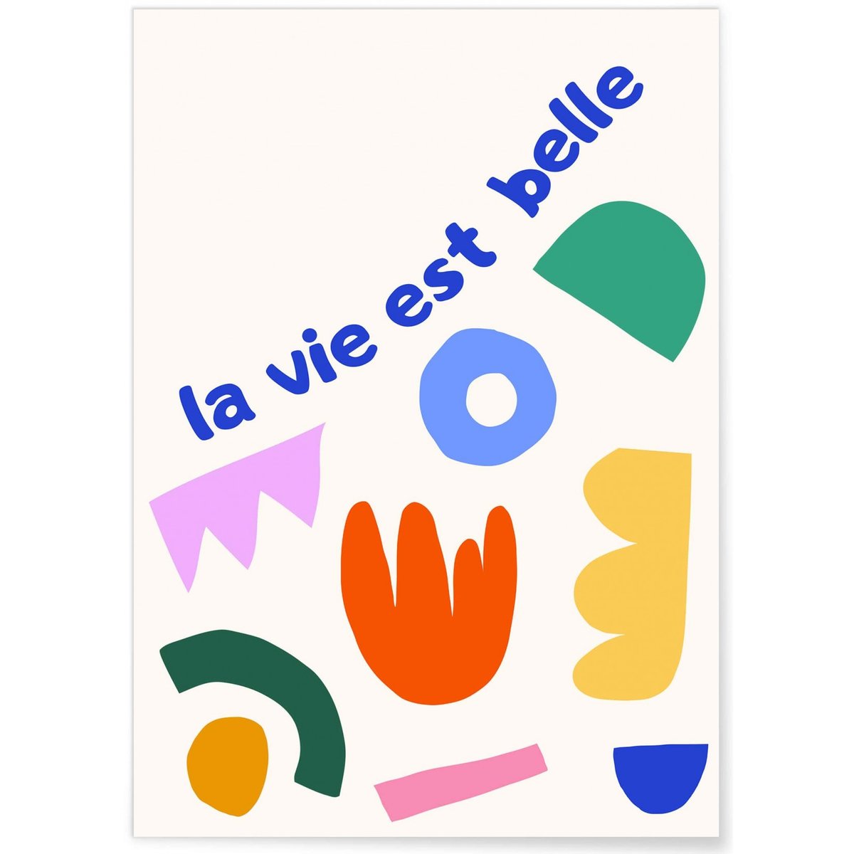 Affiche La vie est belle blanc, L'AFFICHERIE