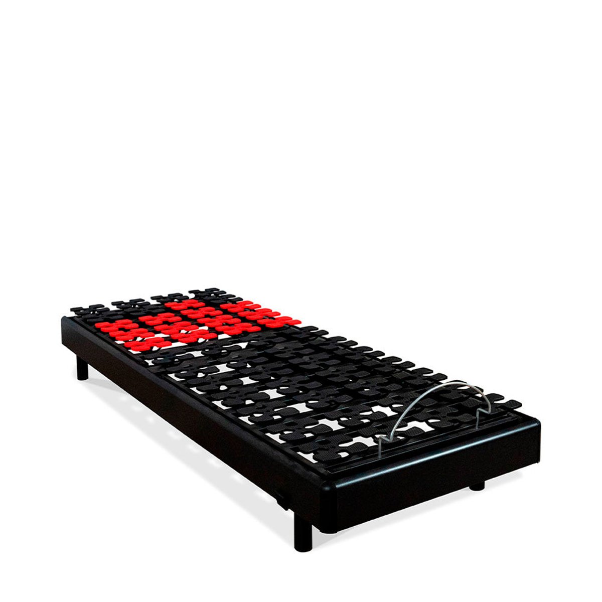 Ensemble Duo Matelas Mousse Accueil Mémoire de forme + Sommiers électriques SuperFlex 2x70x190 cm noir, BELLECOUR