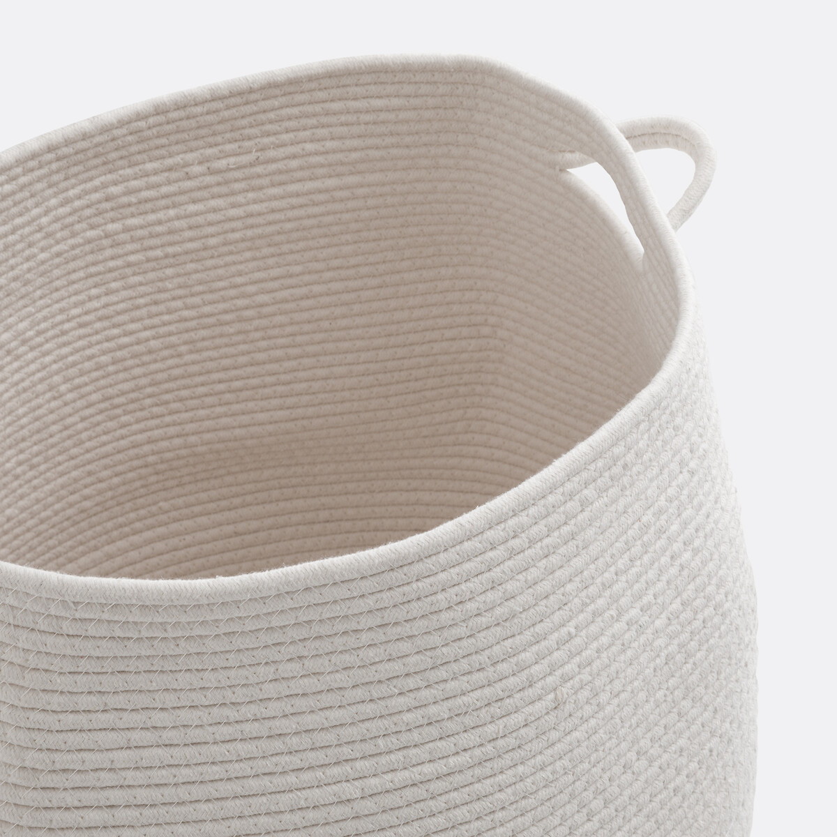 Panier à linge en coton H65 cm, Kesia blanc écru, LA REDOUTE INTERIEURS