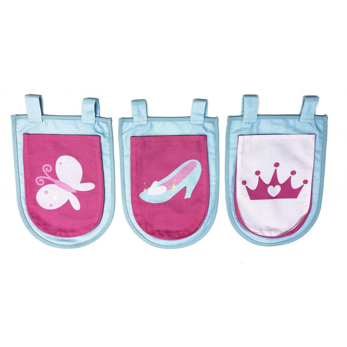 Scott Lit Mezzanine et Rideau Princess 3 Sacs Rangement couleur unique, VIPACK