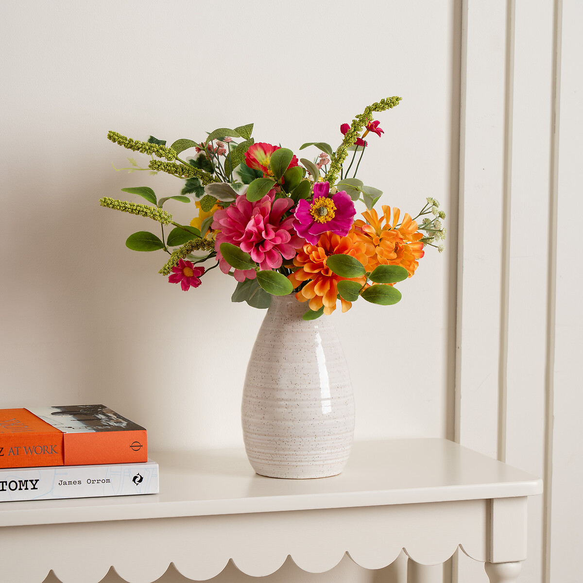 45cm Multi Floral Arrangement orange, SO'HOME