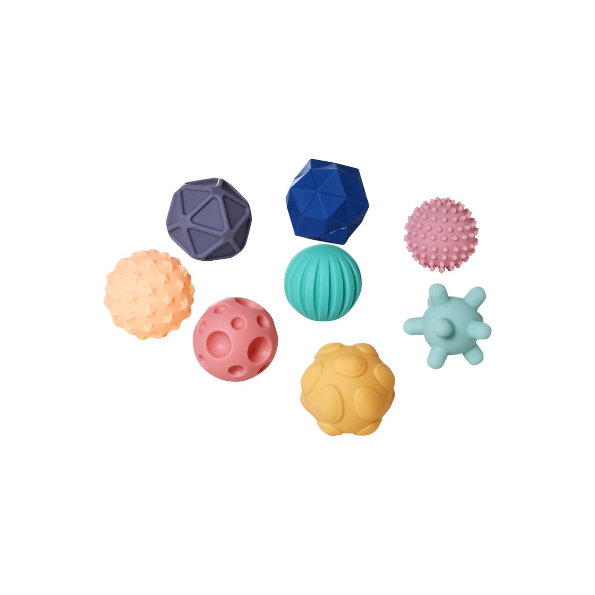 Lot de 8 balles sensorielles multicolore, VERTBAUDET