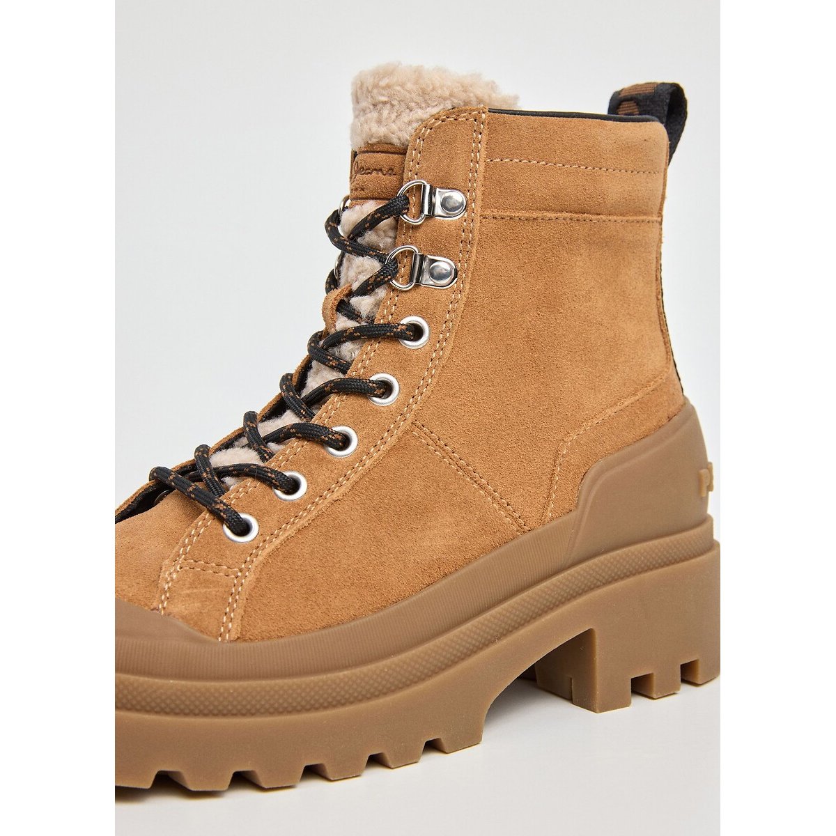 Hale Dune Lace-Up Ankle Boots camel, PEPE JEANS