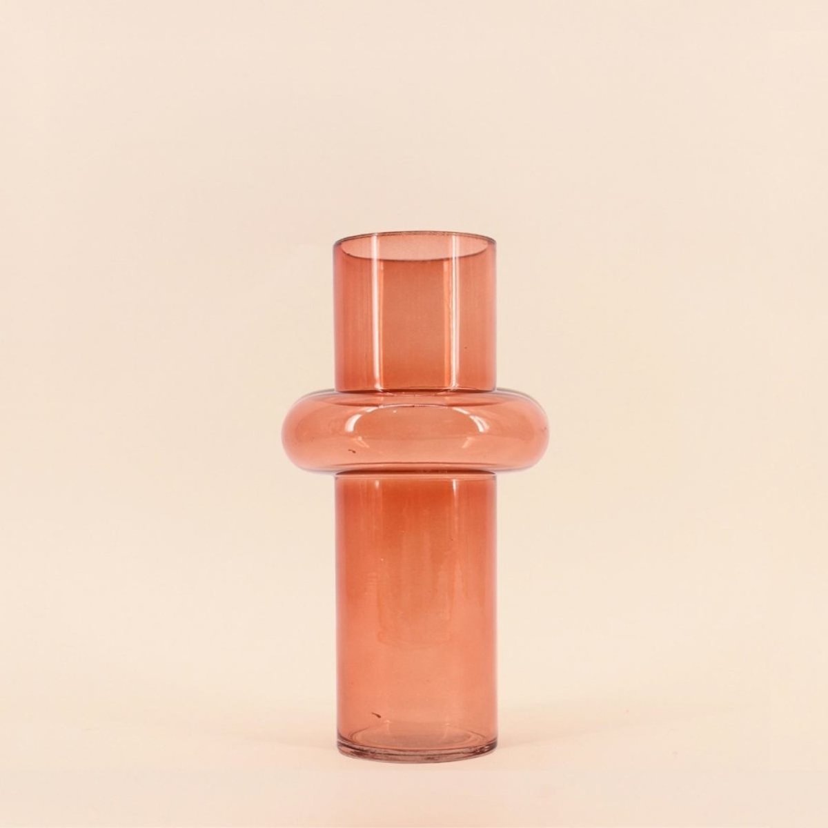 Vase anneau en verre, H25cm marron, DECOSTAR