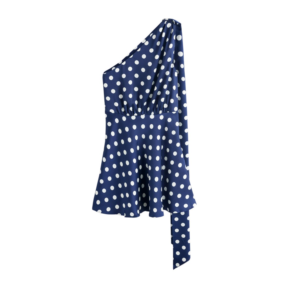 Robe courte sans manches dos nu en satin tache bleu marine, NEXT