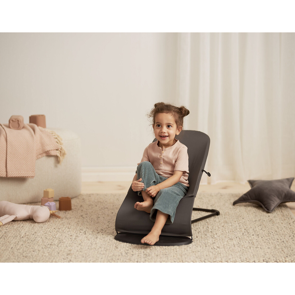Transat balance soft tri-fabric anthracite, BABYBJORN