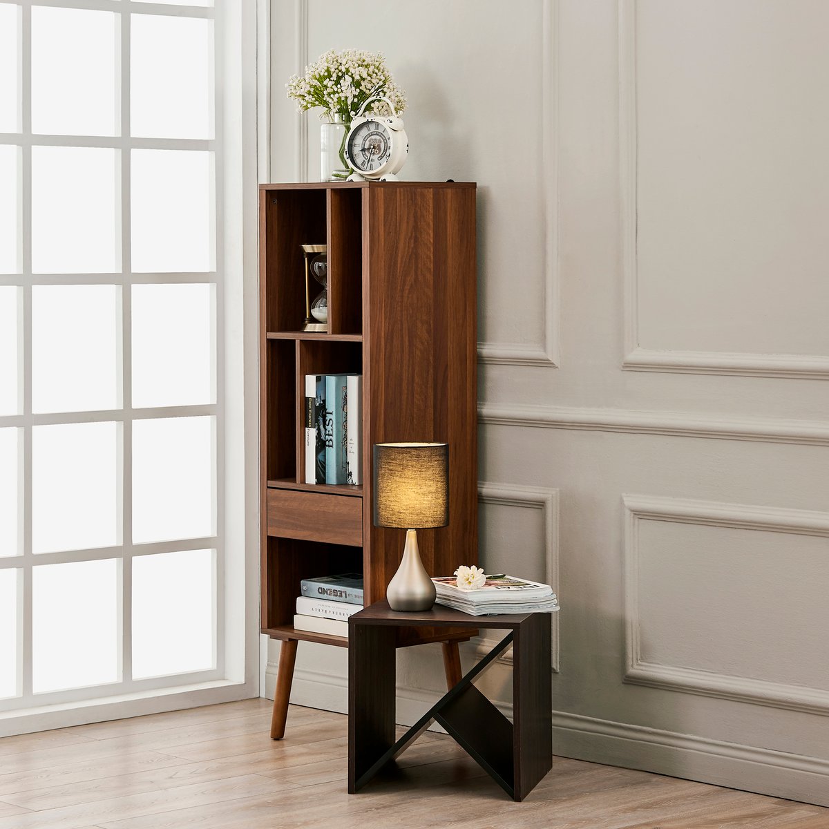 Lampe Chevet Bureau Métal Tactile SARAH noir, TEAMSON HOME