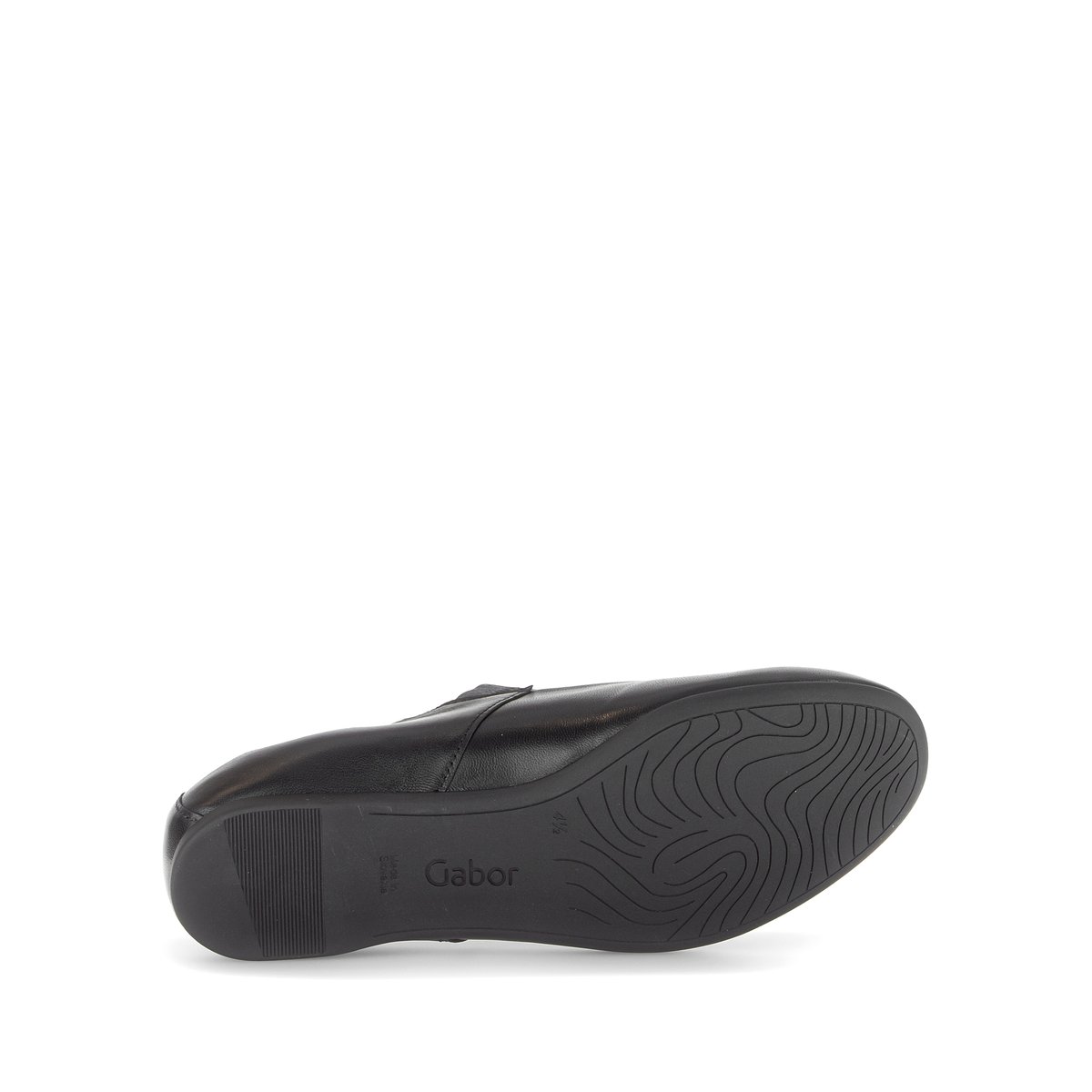 Ballerines en cuir à talon décroché noir lisse, GABOR