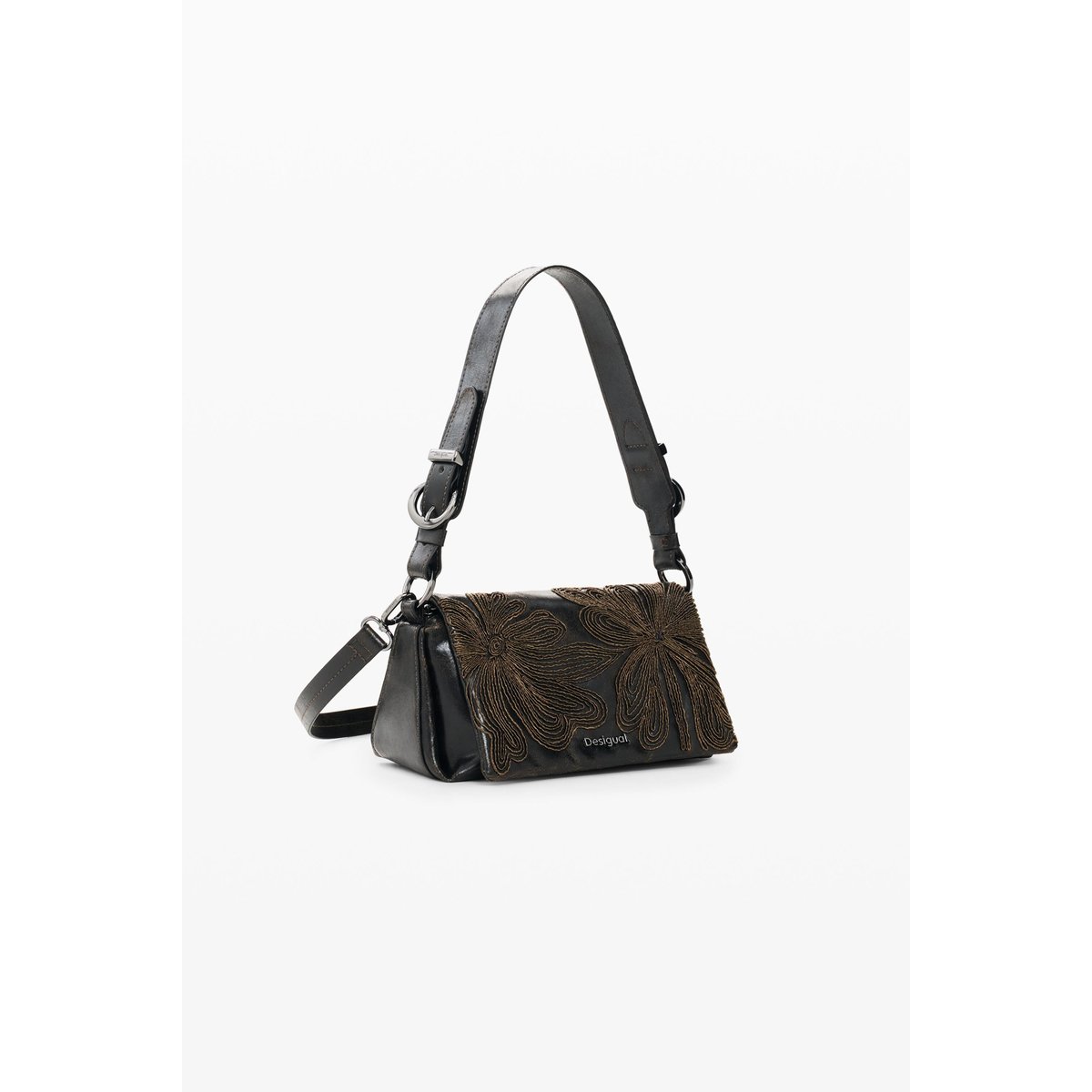 Petit sac matelassé marron, DESIGUAL