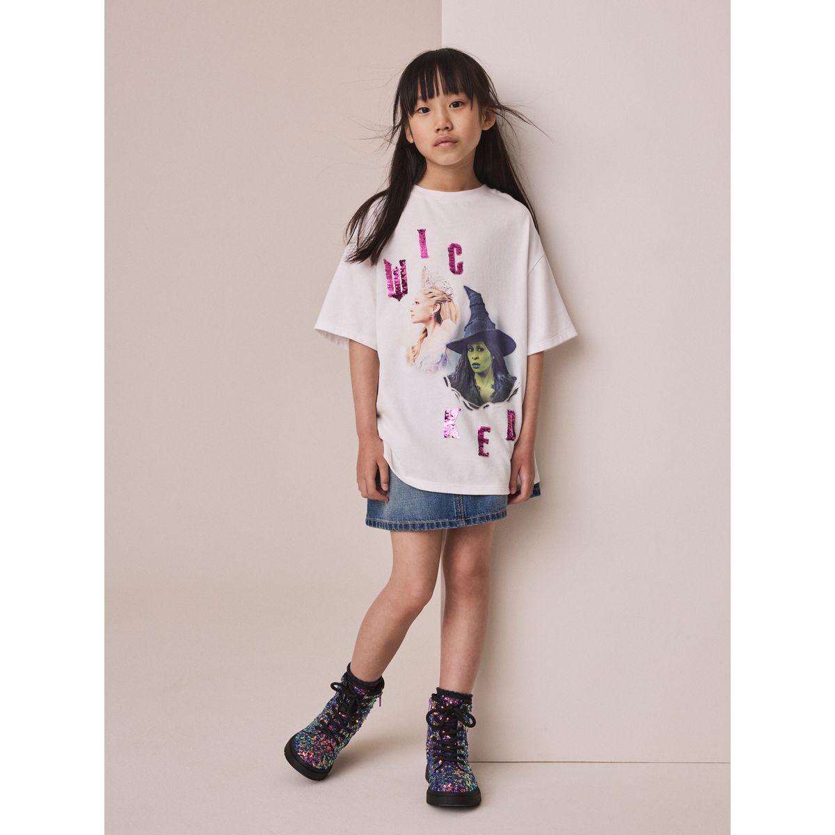 T-shirt oversize à sequins wicked blanc, NEXT