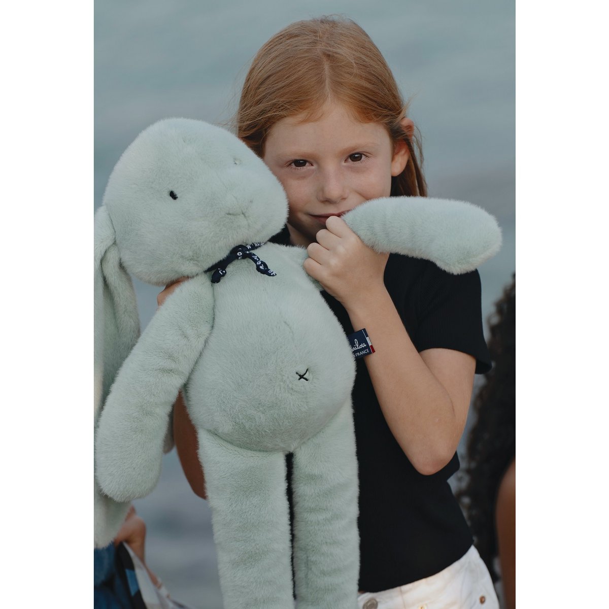 Peluche Lapin MELOE 56 cm vert sauge, MAILOU TRADITION