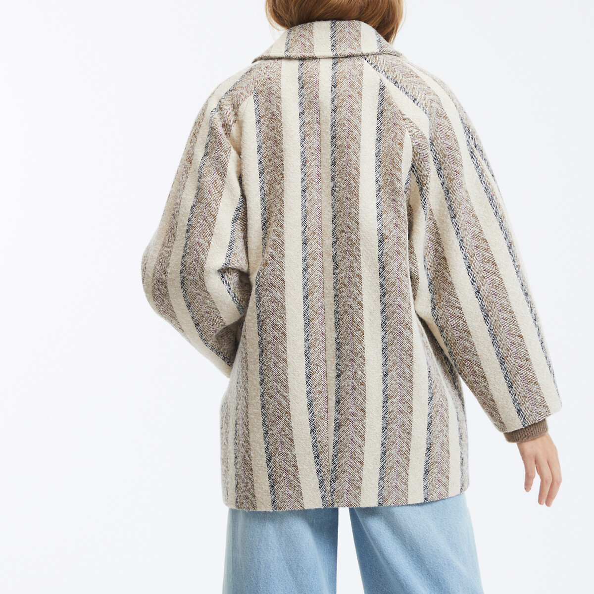 Yolo Mid-Length Coat with Button Fastening grey, DES PETITS HAUTS