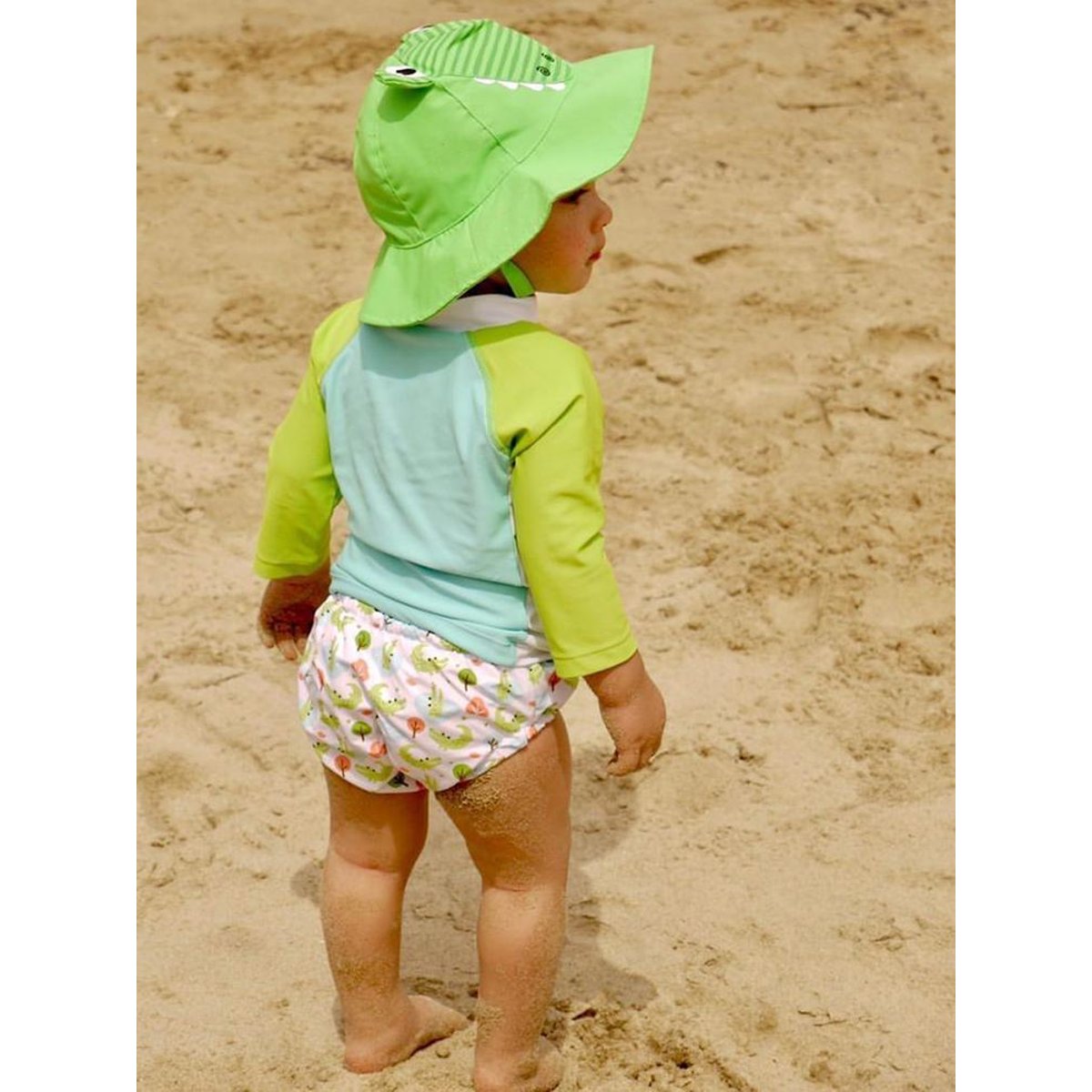 Maillot et Chapeau Crocodile (6-12M) vert, ZOOCCHINI
