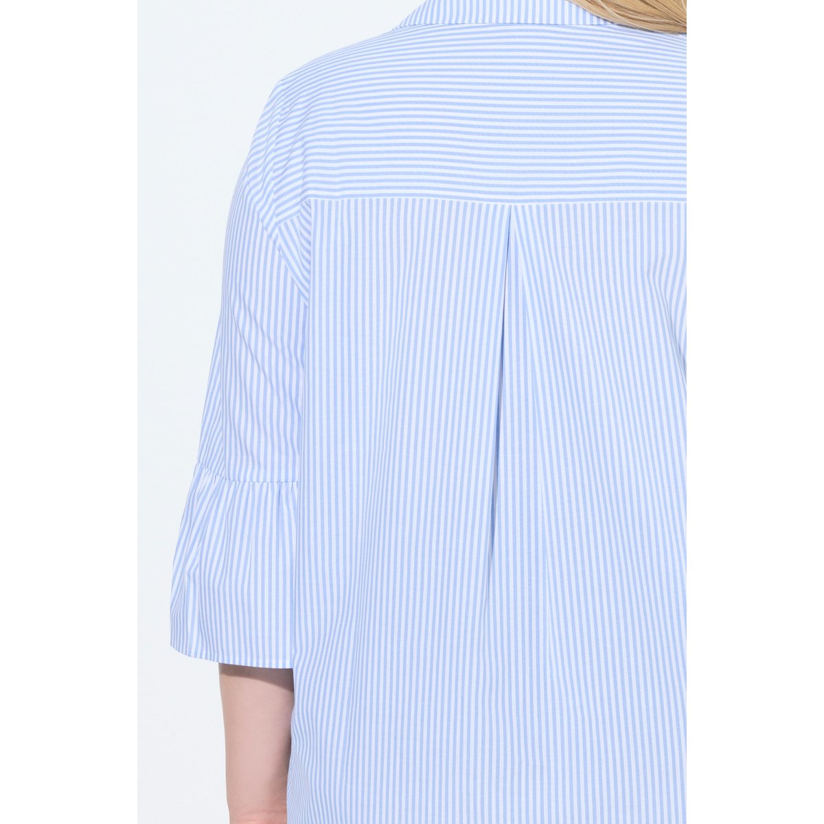 Chemisier à rayures, coupe évasée bleu clair, ULLA POPKEN