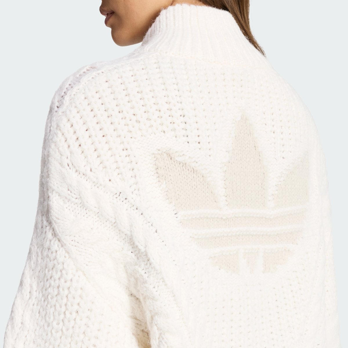 Veste De Survêtement Maille Torsadée Firebird Veste De Survêtement Maille Torsadée Firebird cloud white / alumina, adidas Originals