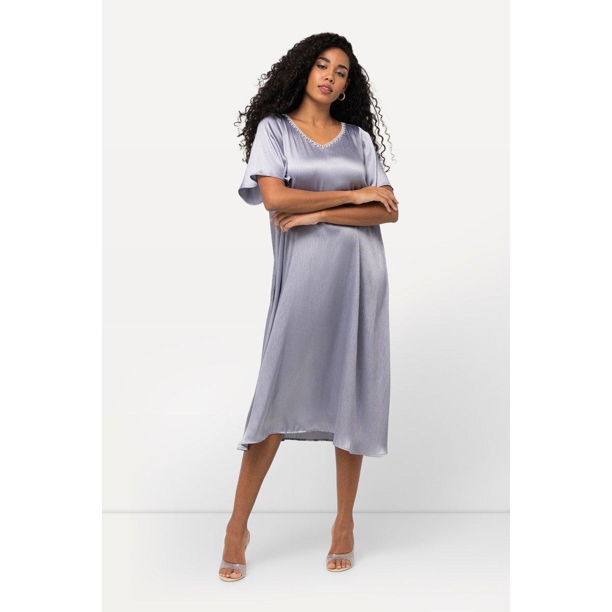 Robe à perles décoratives, sans manches bleu acier clair, ULLA POPKEN