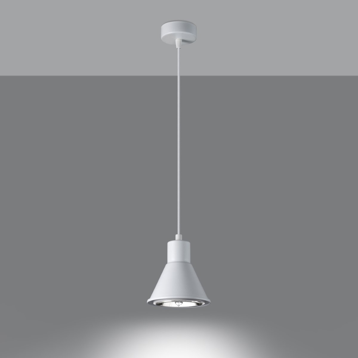 Suspension Acier Blanc ES111 1 Tazila blanc, EDEN