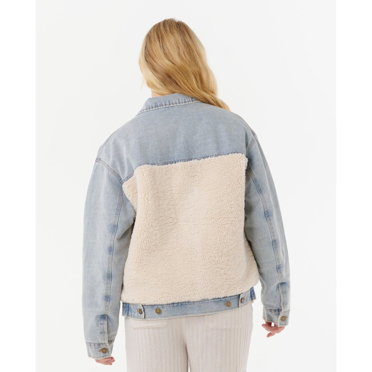 Veste en Jean et SHERPA CRUISIN bleu délavé, RIP CURL