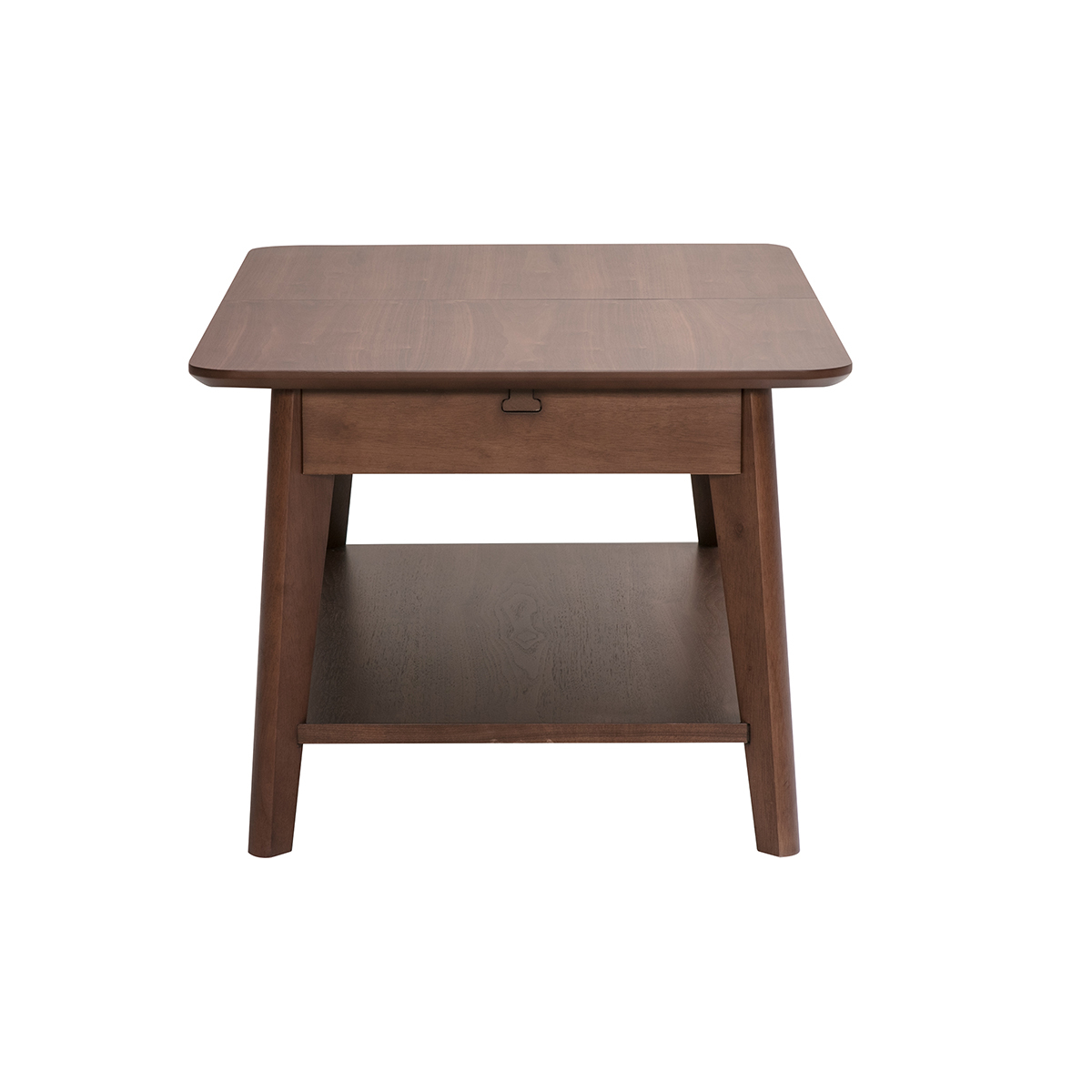 Table basse extensible rectangulaire en bois foncé L90-120 cm VILI couleur unique, MILIBOO