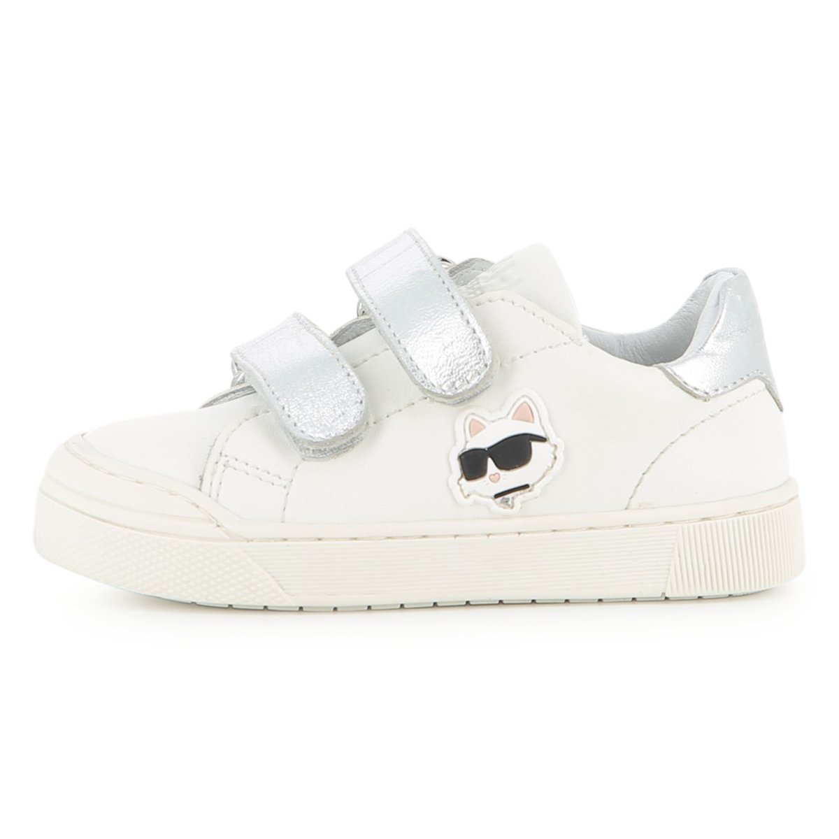 Baskets basse à lacets blanc, KARL LAGERFELD KIDS