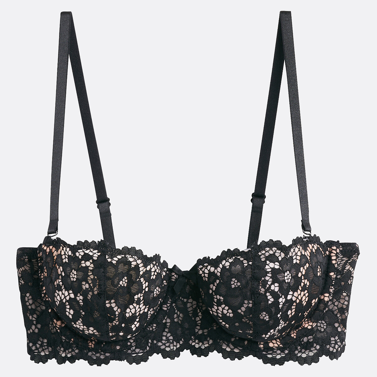 Sujetador bandeau Signature, GIROFLE negro, LA REDOUTE COLLECTIONS