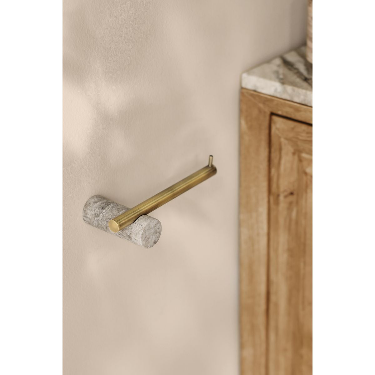 Porte-rouleau de papier toilette n. premium marbre doré, NEXT