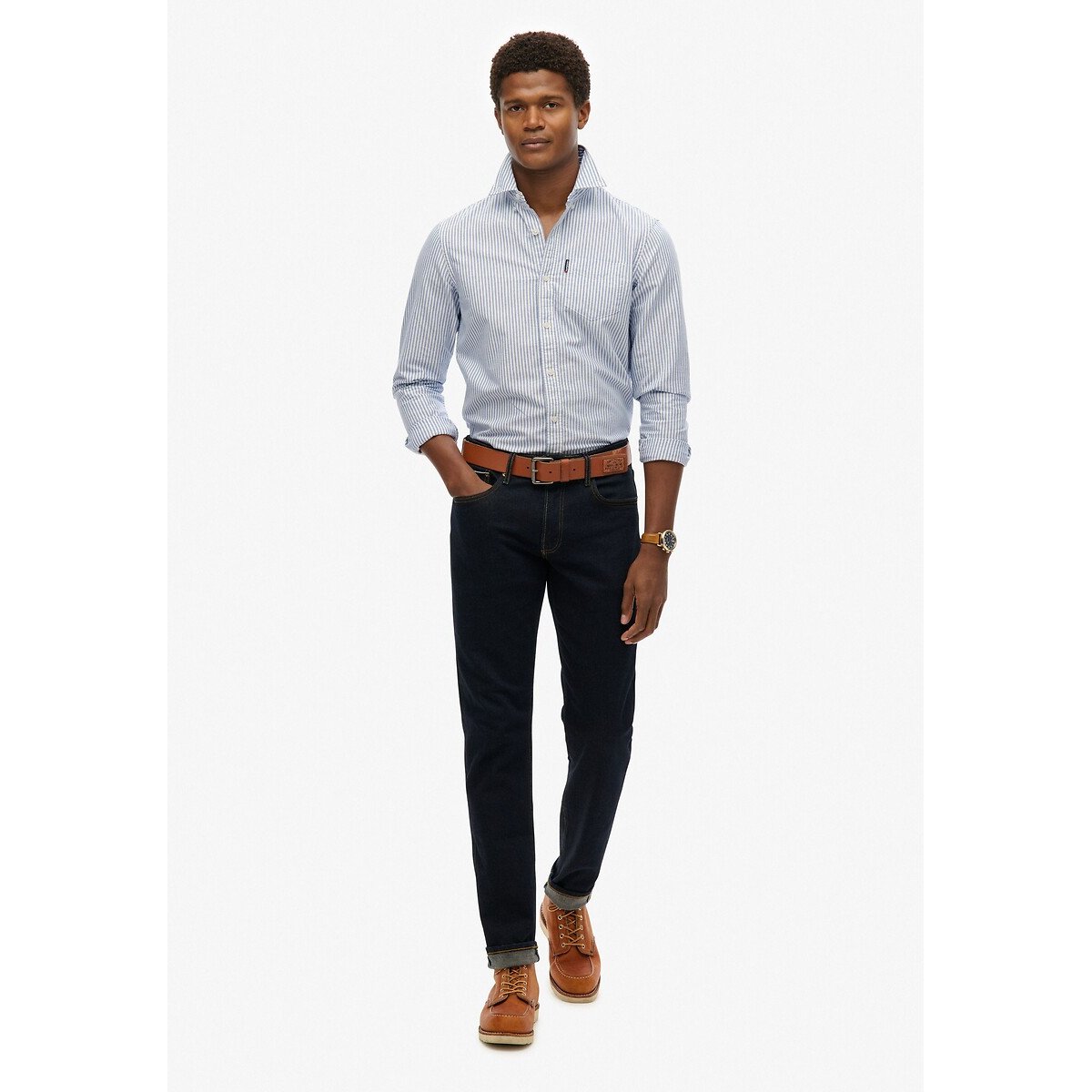 Oxford Shirt blue, SUPERDRY