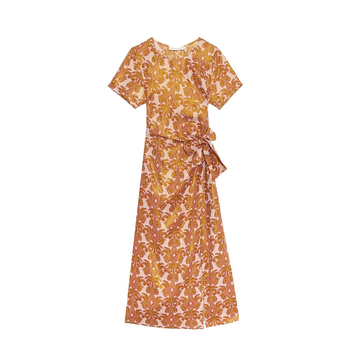 Rollene Printed Midi Dress with Short Sleeves floral print, LA PETITE ETOILE