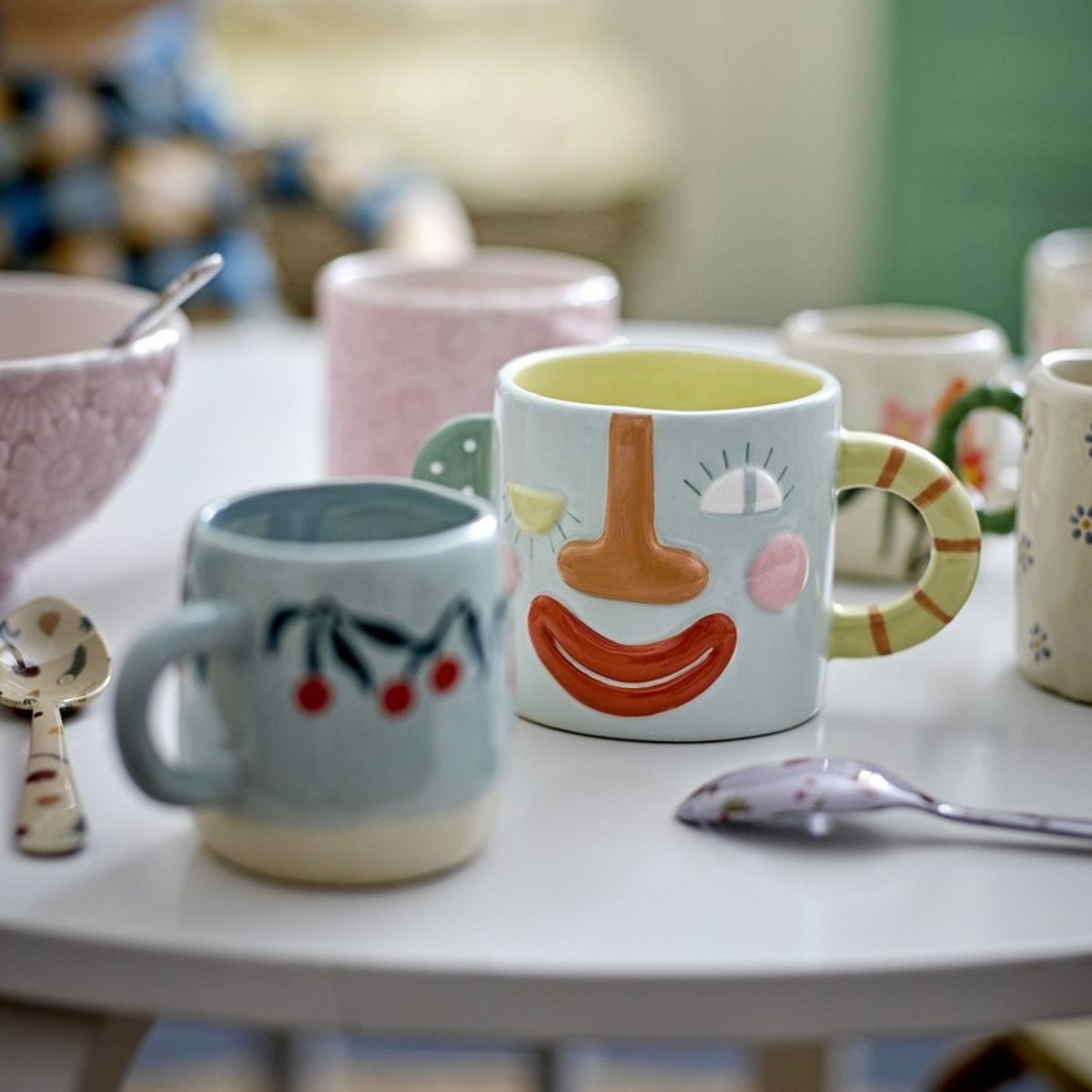 Petite tasse originale grès  Sylvie multicolore, BLOOMINGVILLE