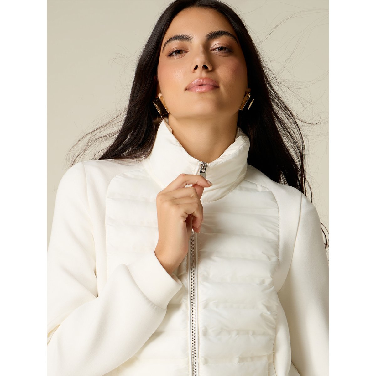 Veste matelassée légère avec manches blanc, OLTRE