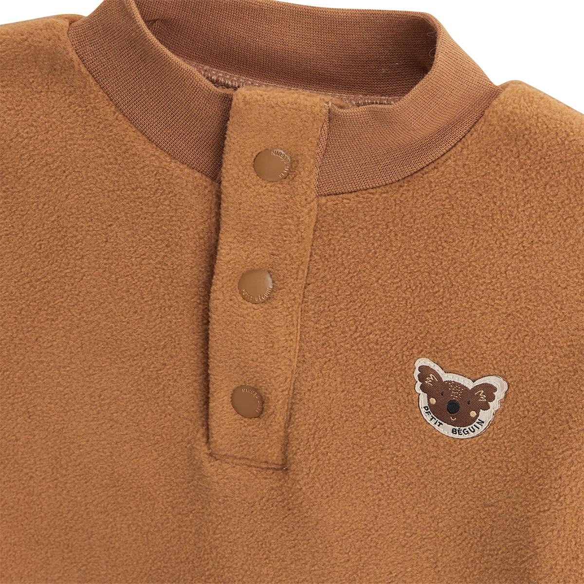 Sweat-shirt enfant en polaire Constellation camel, PETIT BEGUIN