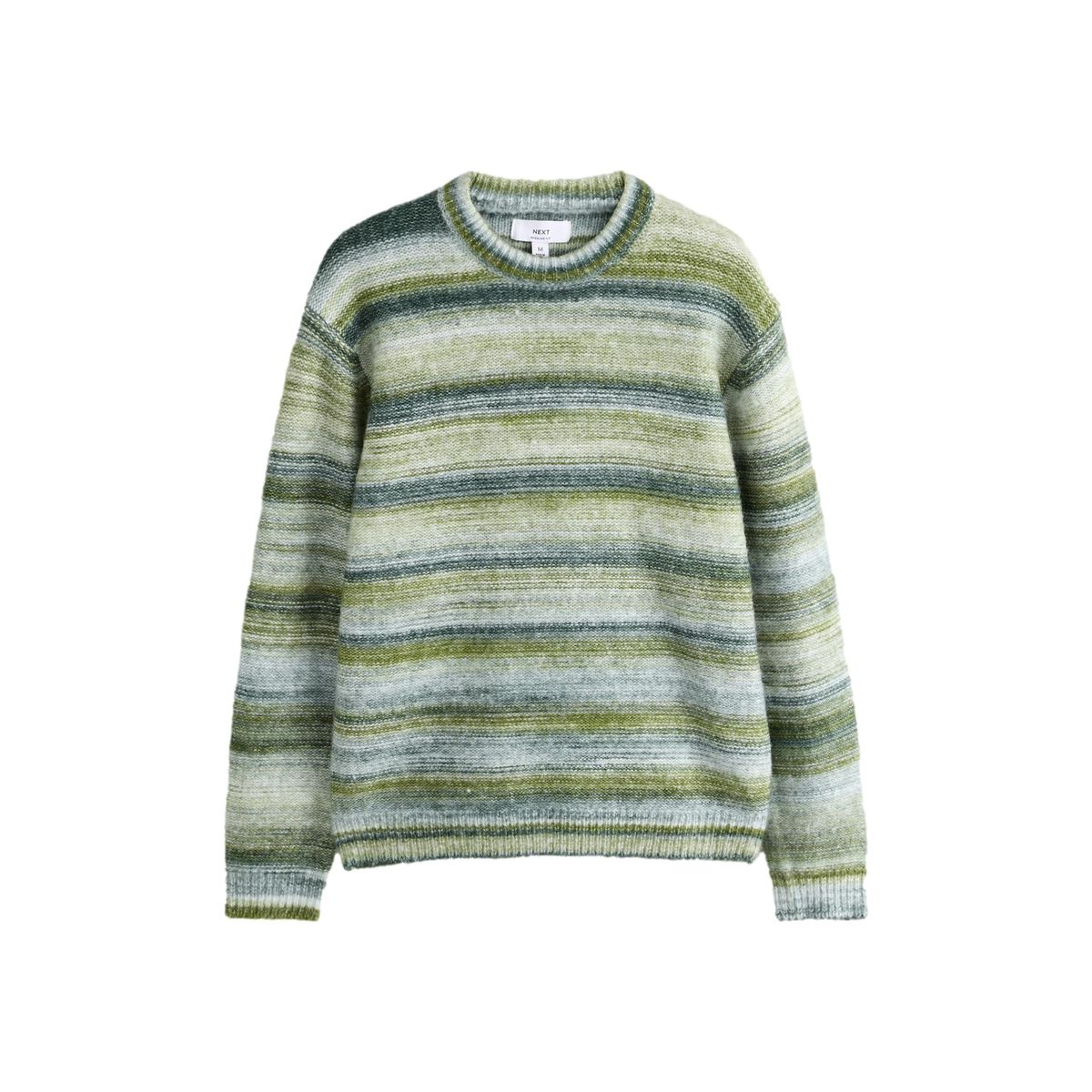 Pull à rayures space-dye vert, NEXT